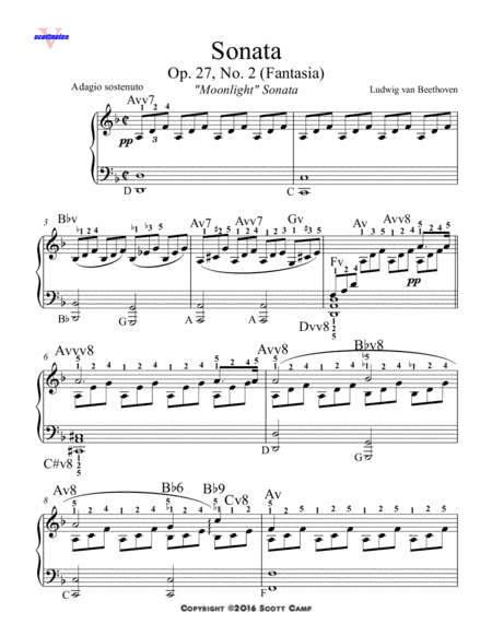 "Moonlight" Sonata, Op. 27, No. 2: Movement I Adagio Sostenuto (Ultimate Edition for Adult Piano St (arr. Scott Camp)