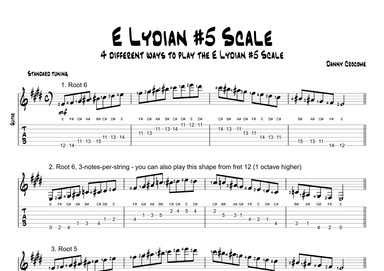 E Lydian #5 Scale (4 Ways to Play)