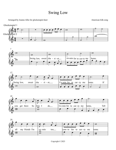 Swing Low (arr. Jeanne Allie)