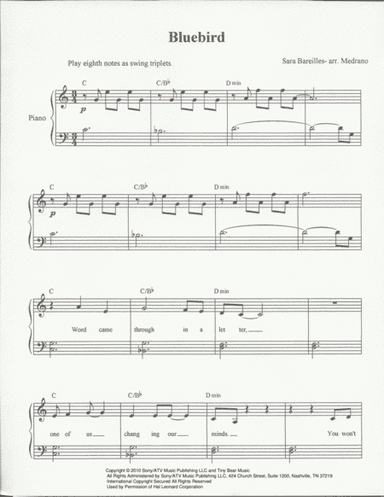 Bluebird (arr. Carolyn Medrano)