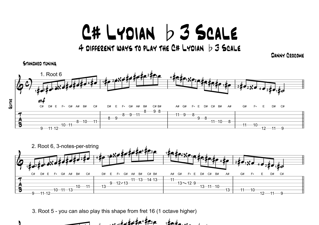 C# Lydian b3 Scale (4 Ways to Play)