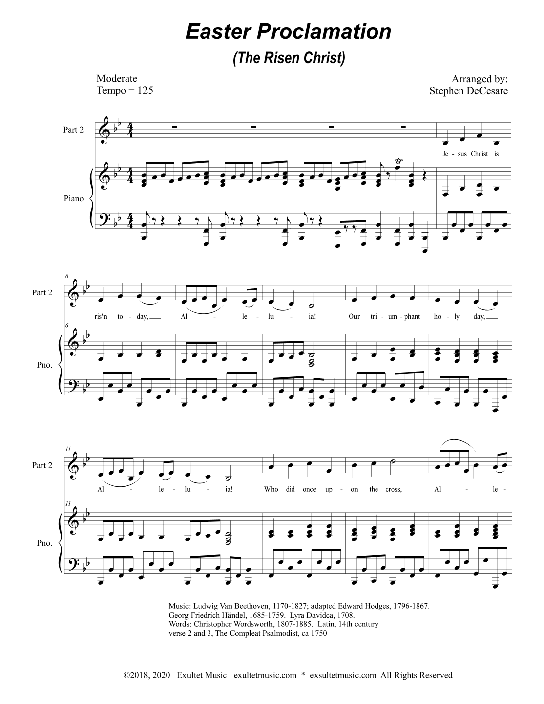 Easter Proclamation (The Risen Christ) (2-part Treble choir) (arr. Stephen DeCesare)