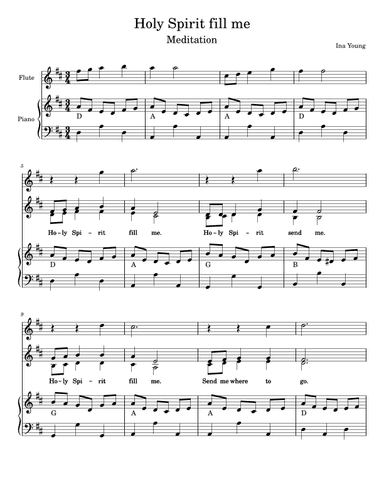 Holy Spirit fill me
