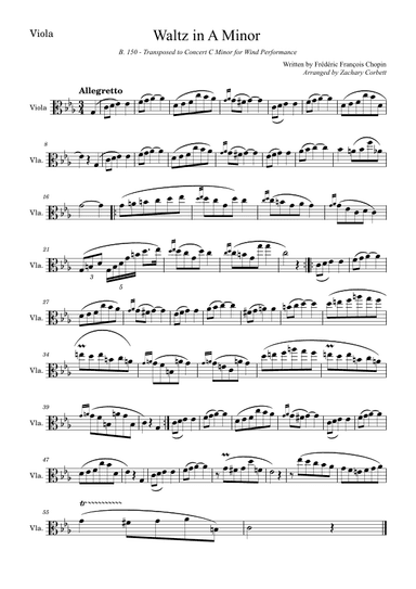 Waltz in A Minor B150 (arr. Zachary Corbett)