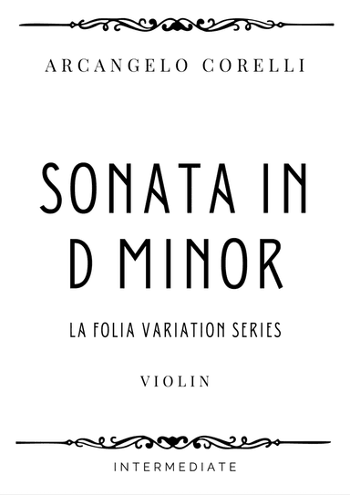 Corelli - Violin Sonata in D minor No.12 'La Folia' - Intermediate (arr. Piacere Music Sheets)