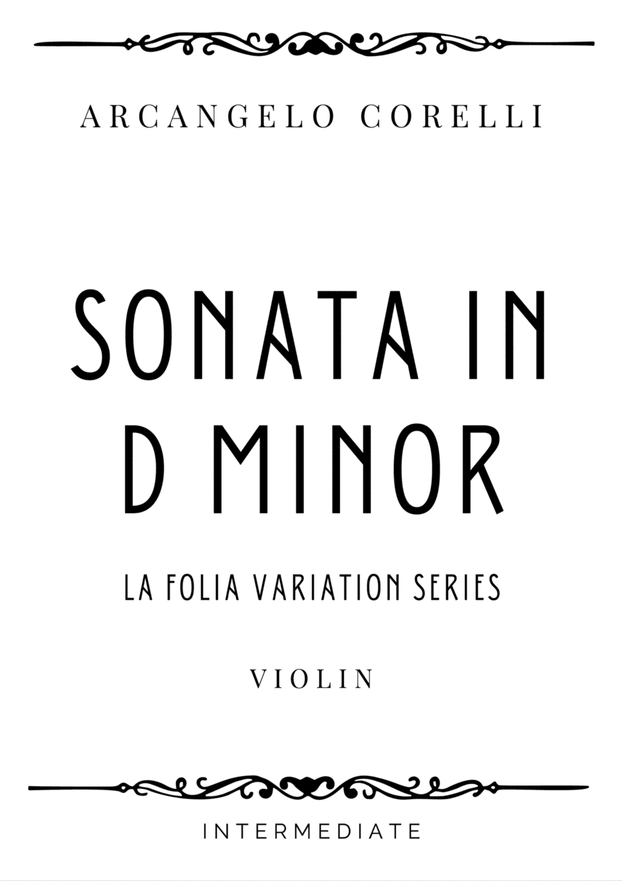 Corelli - Violin Sonata in D minor No.12 'La Folia' - Intermediate (arr. Piacere Music Sheets)