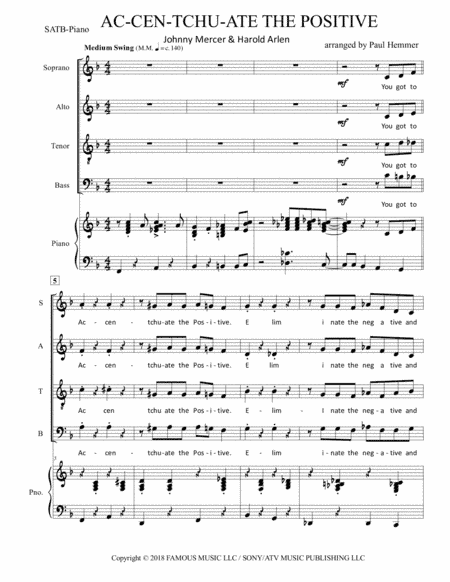 Ac-cent-tchu-ate The Positive (arr. Paul Hemmer)