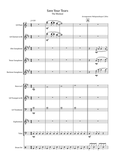 Save Your Tears (arr. Melquisedeque C.Silva)