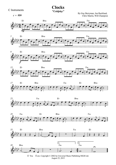 Clocks (arr. Wesley S. SIlva)