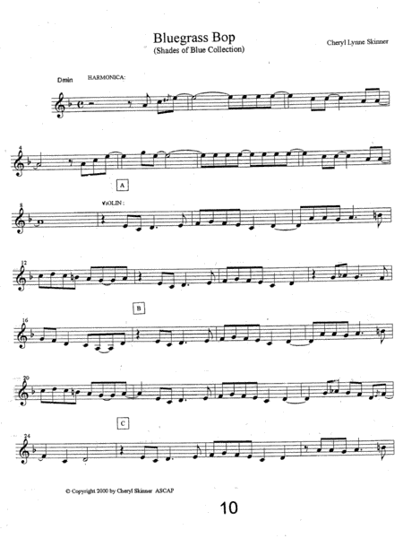 BLUEGRASS BOP LEADSHEET