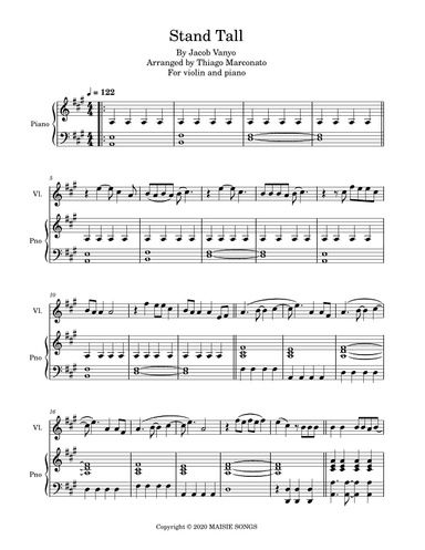 Stand Tall (arr. Thiago Marconato)