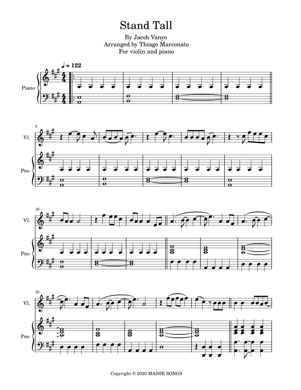 Stand Tall (arr. Thiago Marconato)