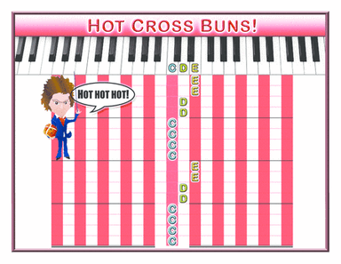ExactPiano.com Presents: Hot Cross Buns! Stage 1 (arr. Zach Tolan)