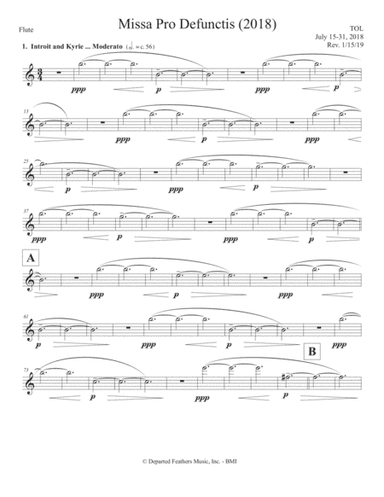 Missa Pro Defunctis (2018) flute part