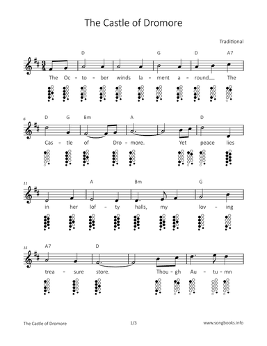 The Castle of Dromore (arr. songbooks.info)