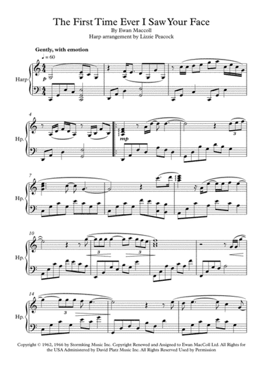 The First Time Ever I Saw Your Face (arr. Lizzie Peacock)
