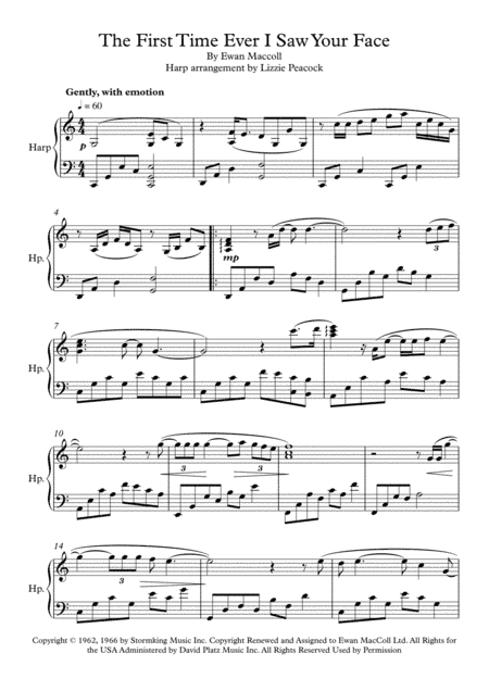 The First Time Ever I Saw Your Face (arr. Lizzie Peacock)