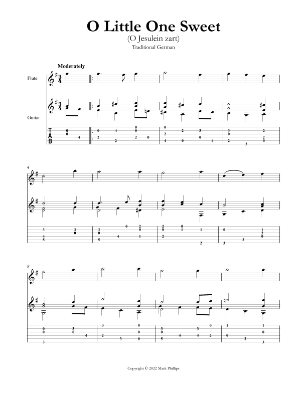 O Little One Sweet (O Jesulein zart) (arr. Mark Phillips)