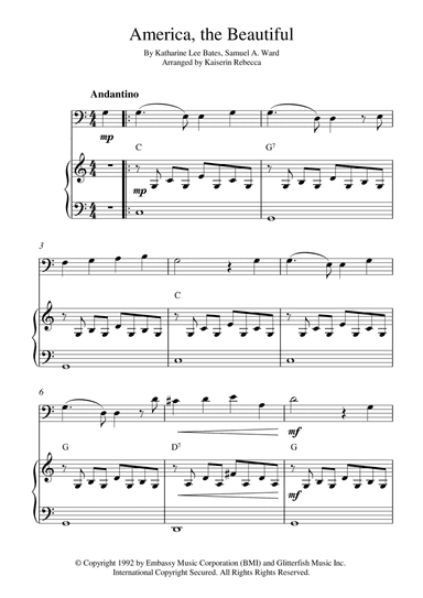 America The Beautiful (arr. Kaiserin Rebecca)