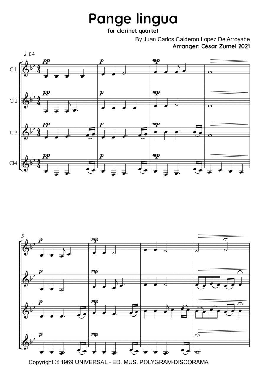 Pange Lingua (arr. César Zumel)