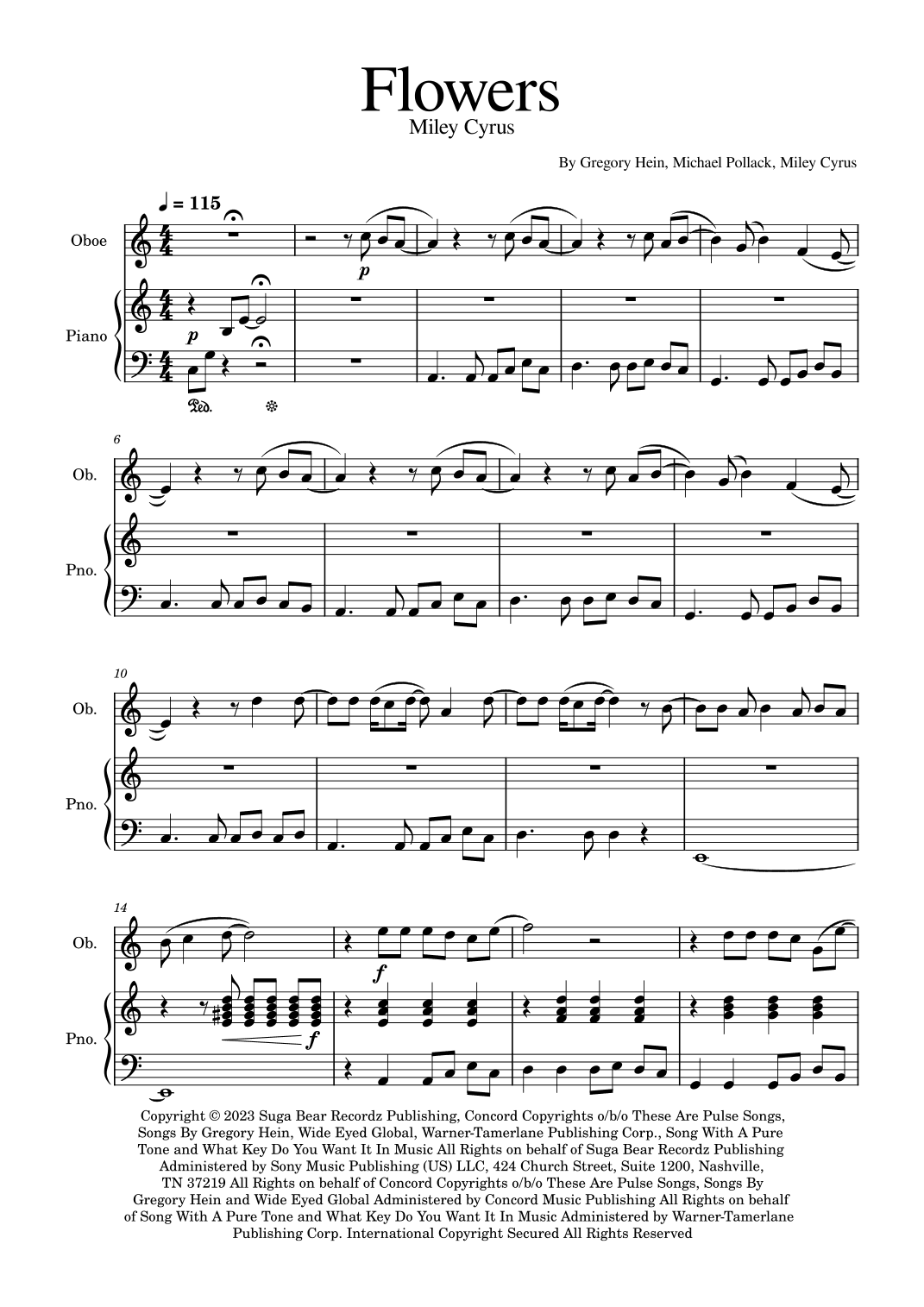 Flowers (arr. Golden Skull Editions)