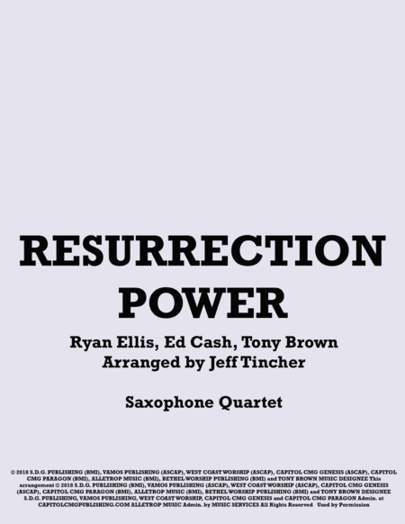 Resurrection Power (arr. Jeff Tincher)