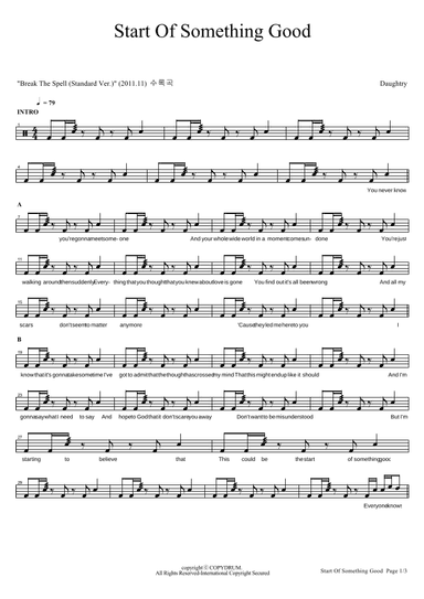 Start Of Something Good (arr. COPYDRUM)