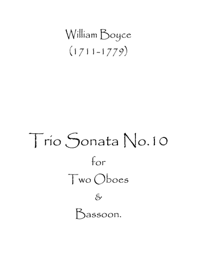 Trio Sonata No.10 (arr. Spence Bundy)