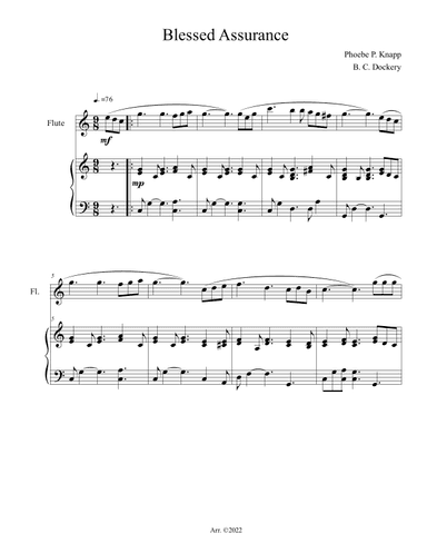 Blessed Assurance (Flute Solo with Piano Accompaniment) (arr. B. C. Dockery)