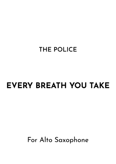 Every Breath You Take (arr. Jireh J.)