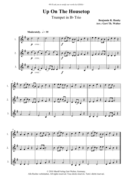 Up On The Housetop (arr. Gert Th. Walter)