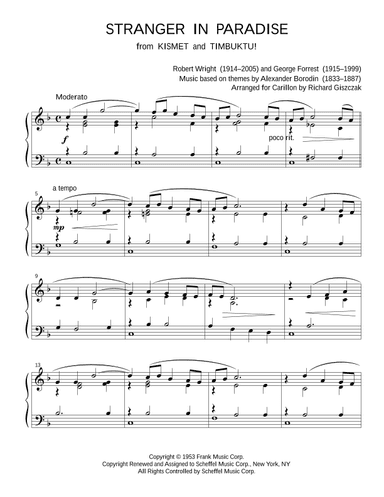 Stranger In Paradise (arr. Richard Giszczak)