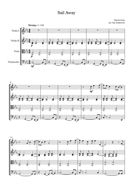 Sail Away (arr. Ian Anderson)