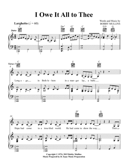 I Owe It All To Thee