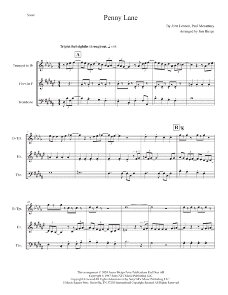 Penny Lane (arr. Jim Bicigo)
