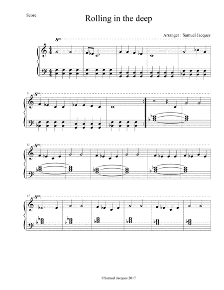 Rolling In The Deep (arr. Samuel Jacques)
