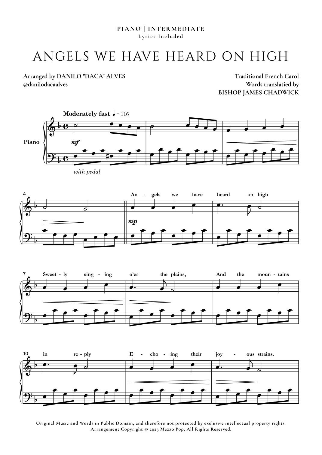 Angels We Have Heard On High (arr. Danilo "Daca" Alves)