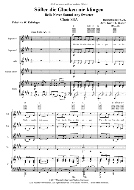 Bells Never Sound Any Sweeter (arr. Gert Th. Walter)