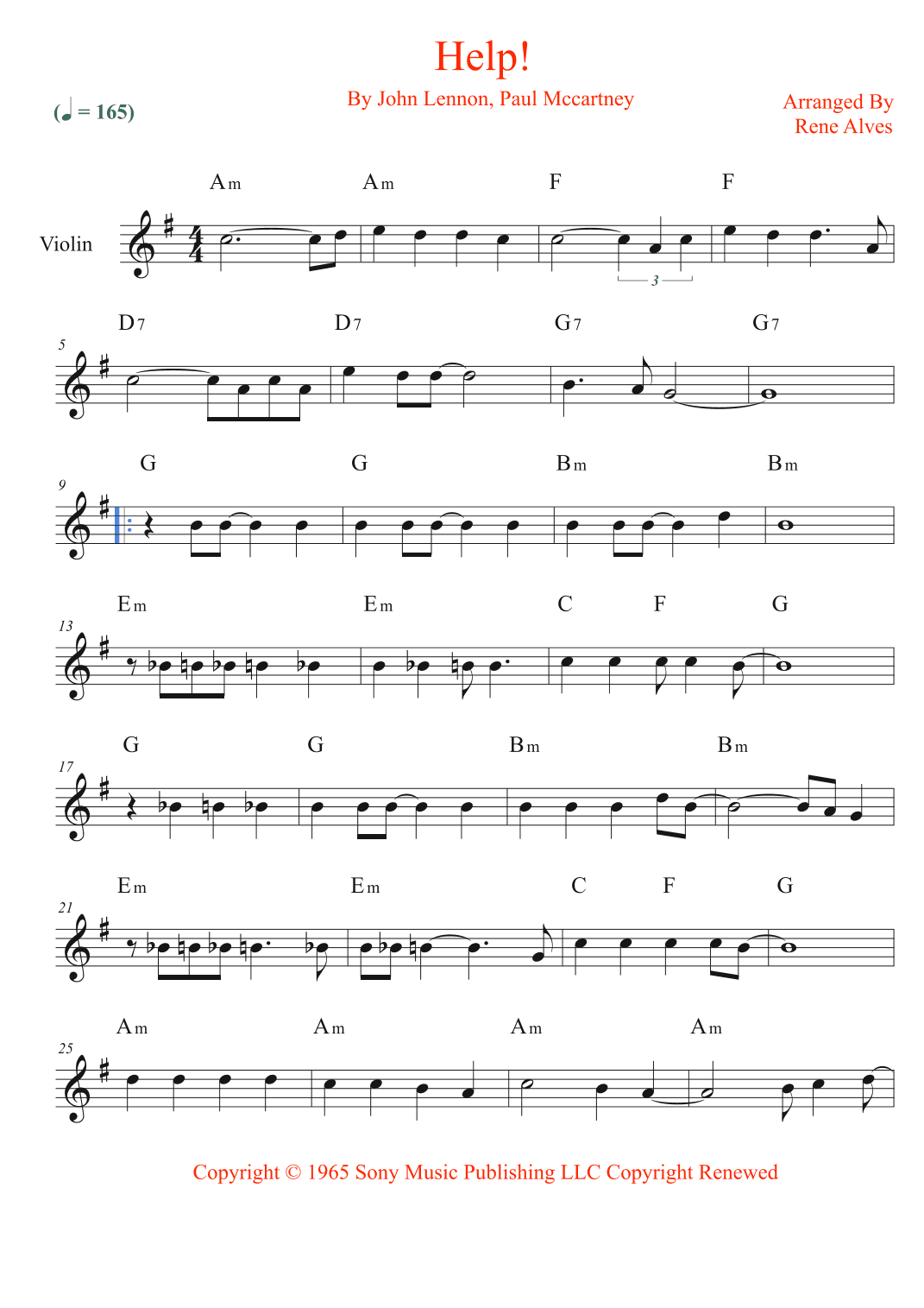 Help! (arr. Rene Alves)