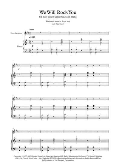 We Will Rock You (arr. Tim Curd.)