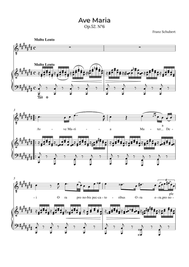 Ave Maria Schubert - Tenor in C# (arr. Alex Nunes Rodrigues)