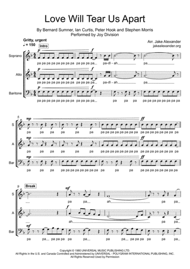 Love Will Tear Us Apart (arr. Jake Alexander)