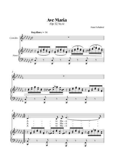 Ave Maria (Franz Schubert) - CONTRALTO_Cb (arr. André Alberto Santos)
