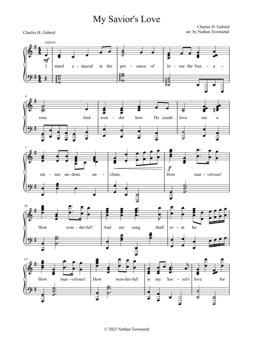 My Savior's Love (arr. Nathan Townsend)