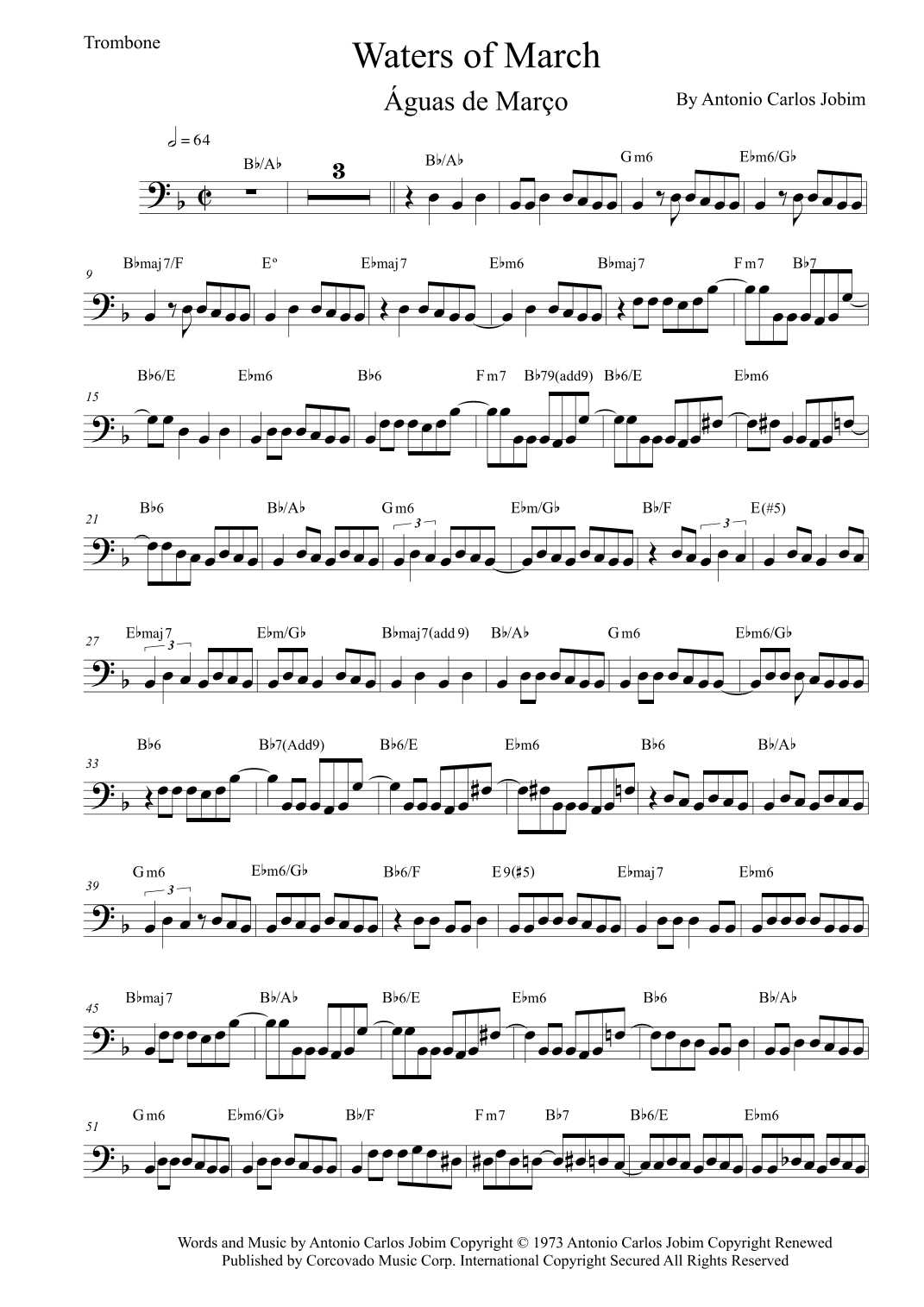 Águas De Março (waters Of March) (arr. Leo Silva)