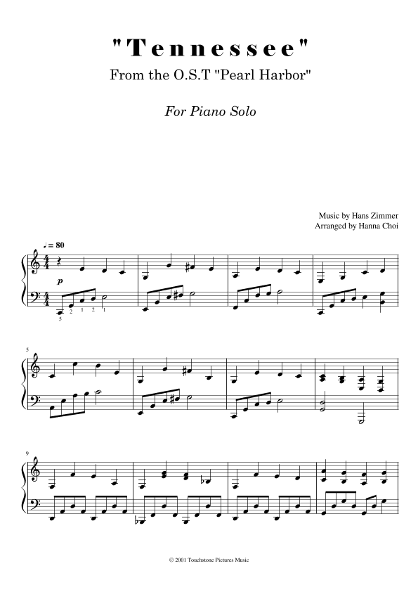 Tennessee (arr. Hanna Choi)