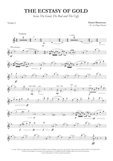 The Ecstasy Of Gold from THE GOOD, THE BAD AND THE UGLY (arr. Diego Marani)