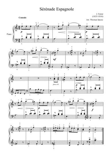 Sérénade Espagnole (arr. Thomas Jancso)