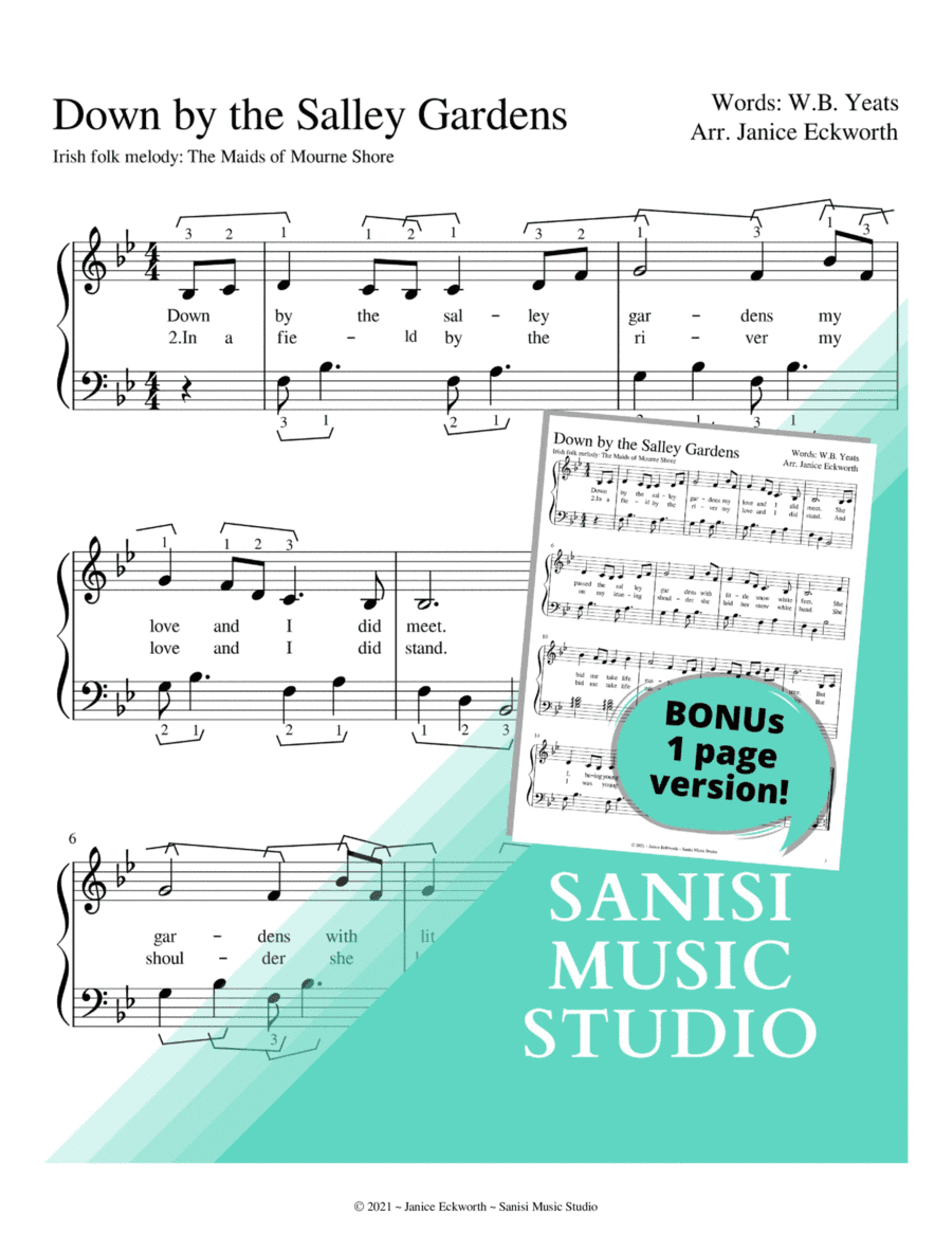 Down by the Salley Gardens (for Harp) (arr. Janice Eckworth)