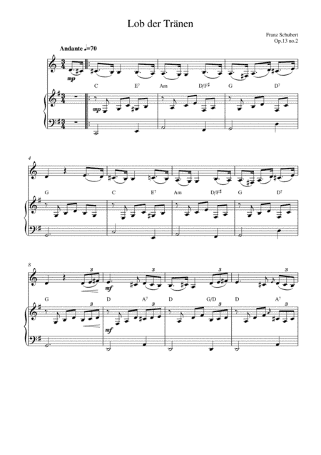 Lob der Tränen (op.13 no.2) (arr. Kaiserin Rebecca)